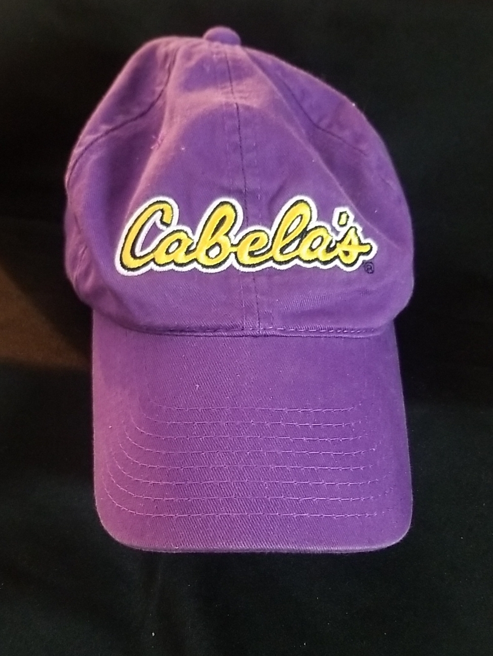 Cabela's Purple Hat with Yellow Logo  OS